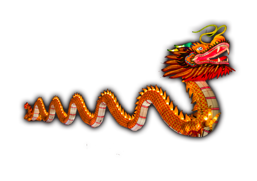 China Lights Dragon Cutout