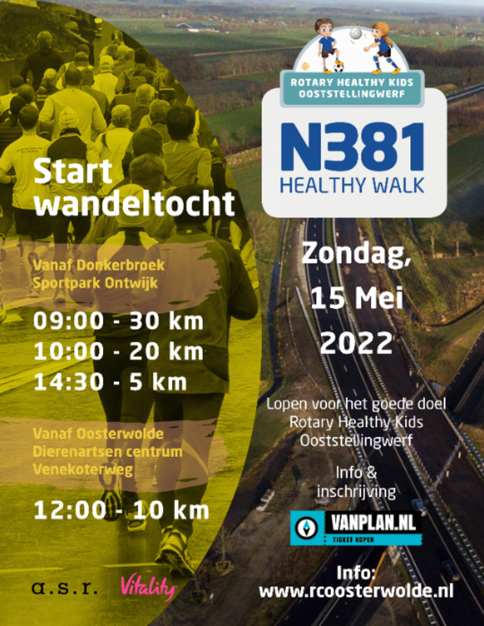 Flyer N381 Healthy Walk wandel 15 mei